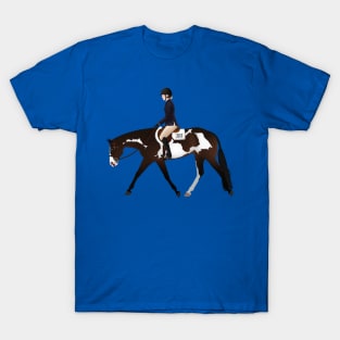 Dark Bay Paint Hunter Horse - Equine Rampaige T-Shirt